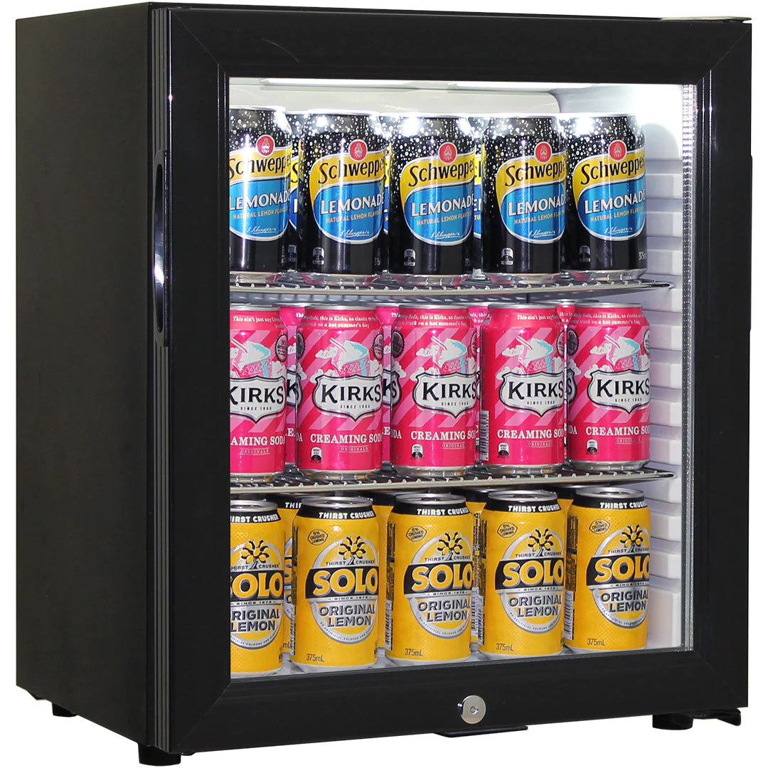 Schmick Black Glass Door Mini 38L Bar Fridge