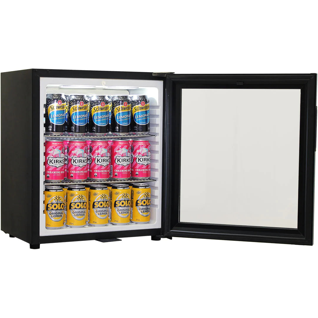 Schmick Black Glass Door Mini 38L Bar Fridge