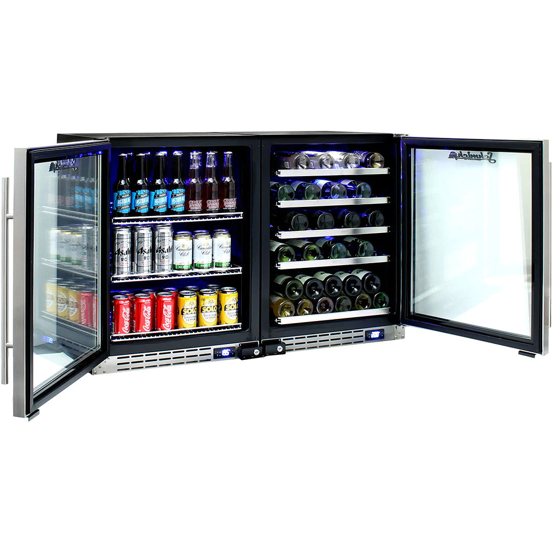 Schmick Under Bench 264L Beer And Wine Fridge Combo