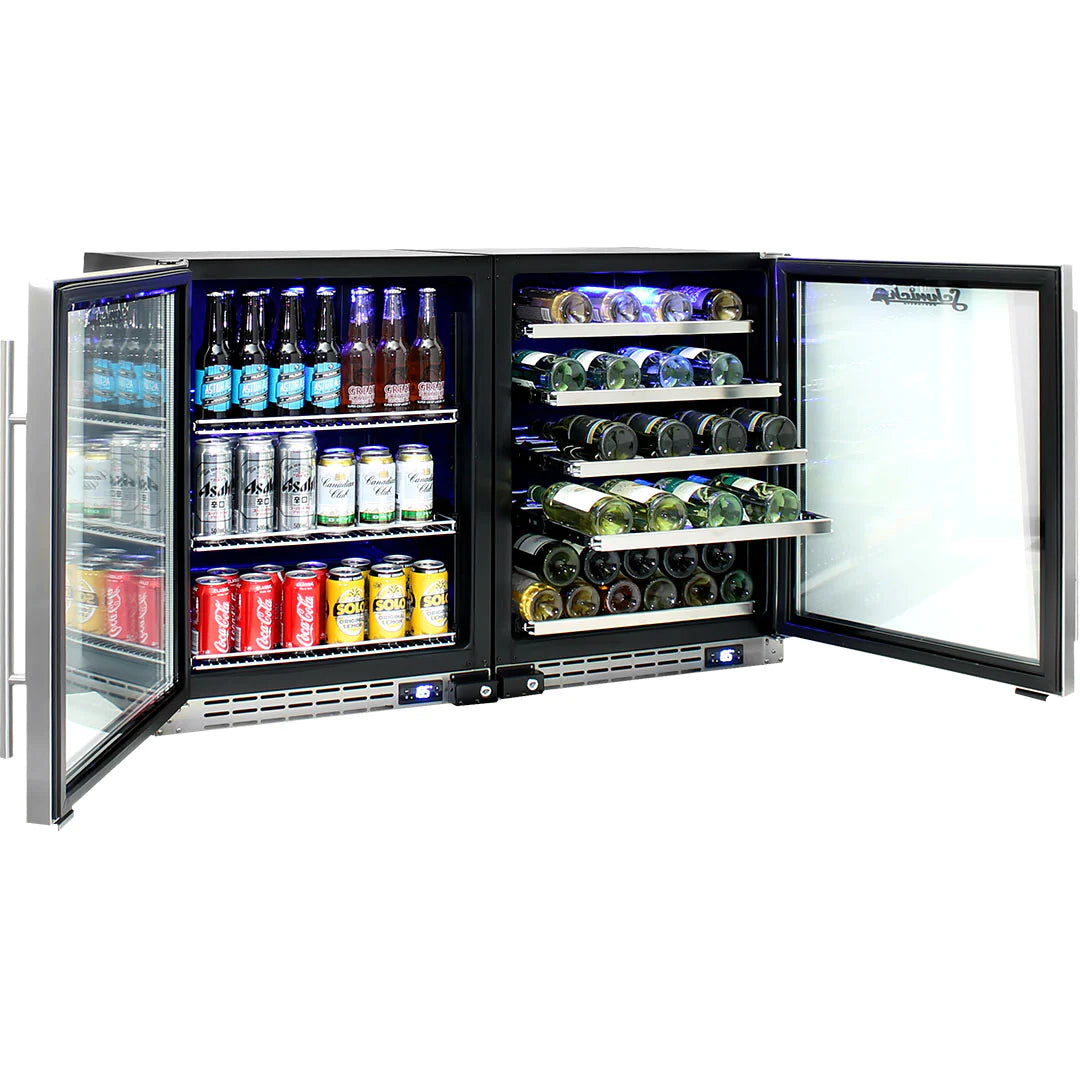 Schmick Under Bench 264L Beer And Wine Fridge Combo