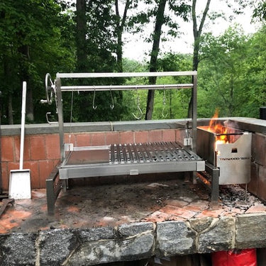 Tagwood BBQ Insert Style Argentine Santa Maria Wood Fire & Charcoal Grill without firebricks