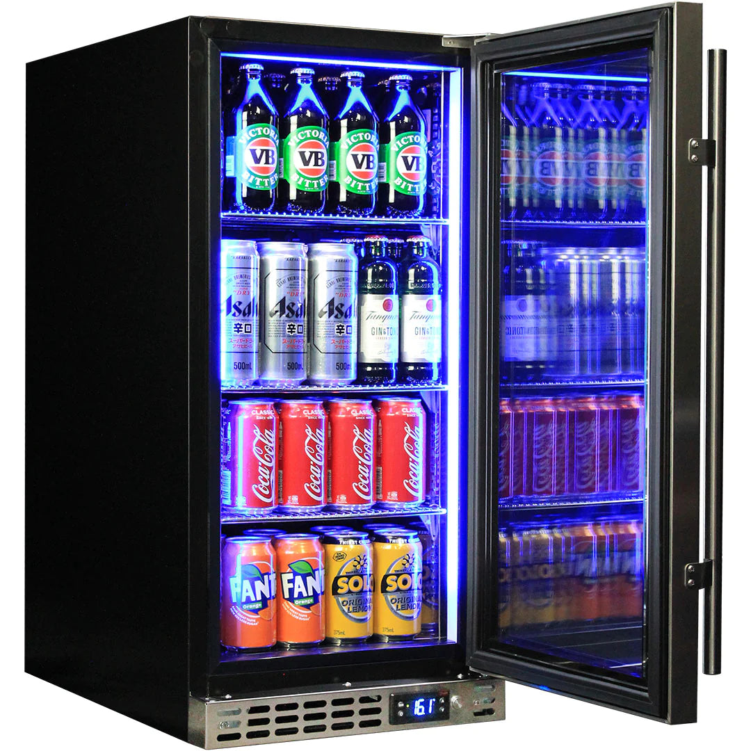 Schmick Black Quiet Front Venting Under Bench 101L Bar Fridge