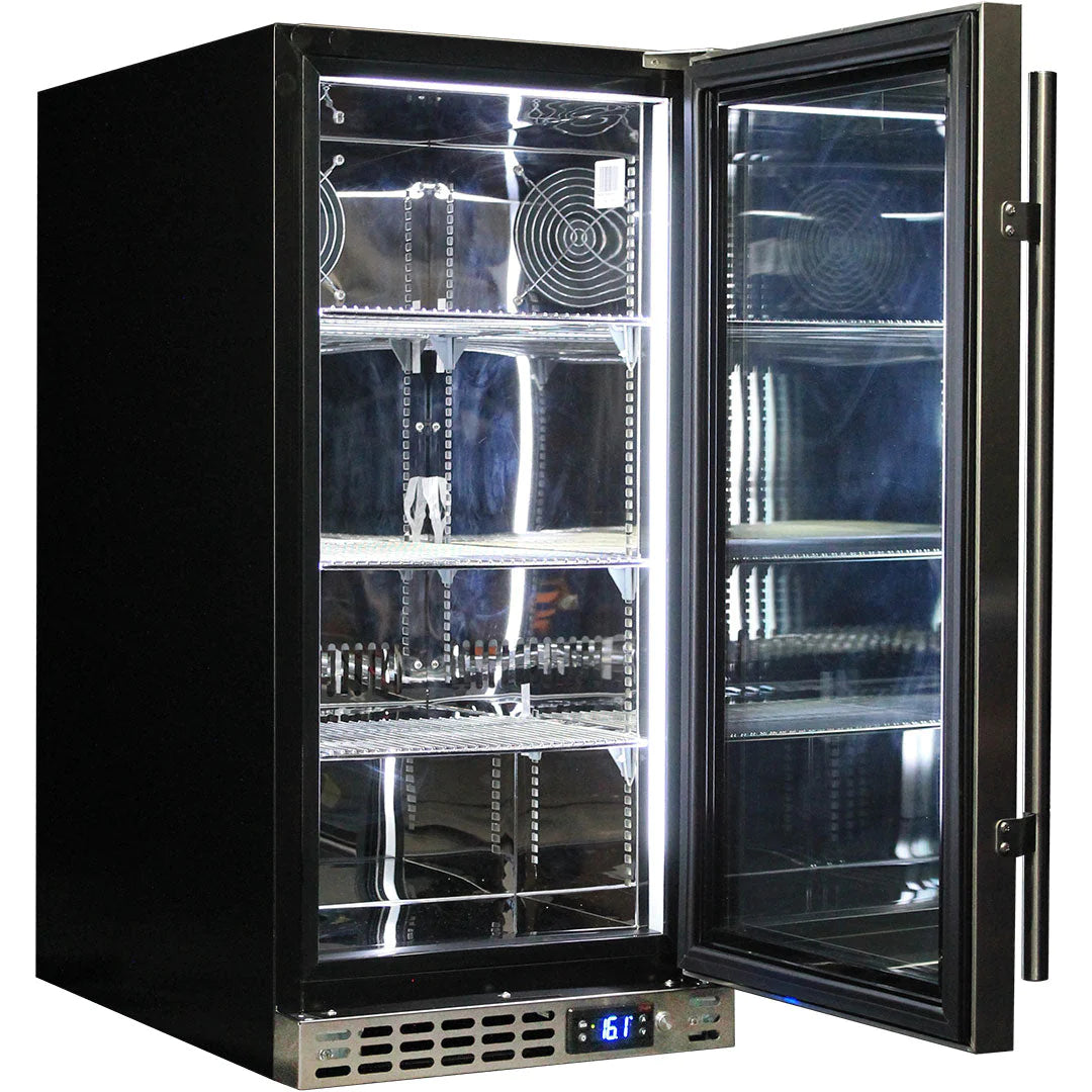 Schmick Black Quiet Front Venting Under Bench 101L Bar Fridge