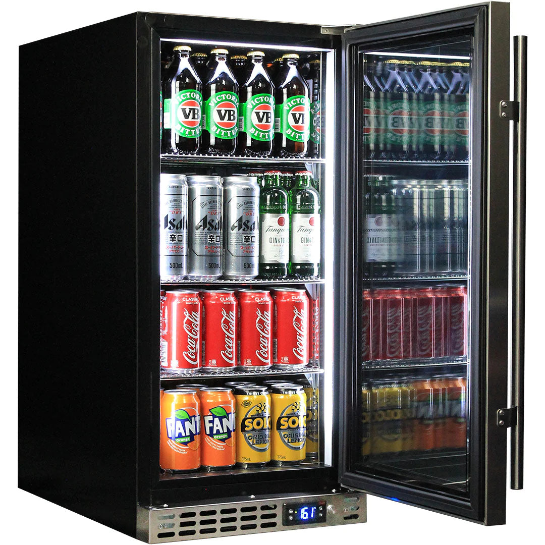 Schmick Black Quiet Front Venting Under Bench 101L Bar Fridge