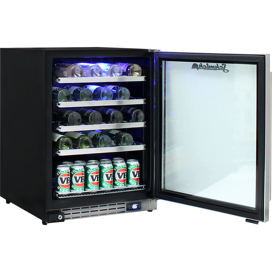 Schmick Under Bench Glass Door Wine Fridge Triple Glazed 132L