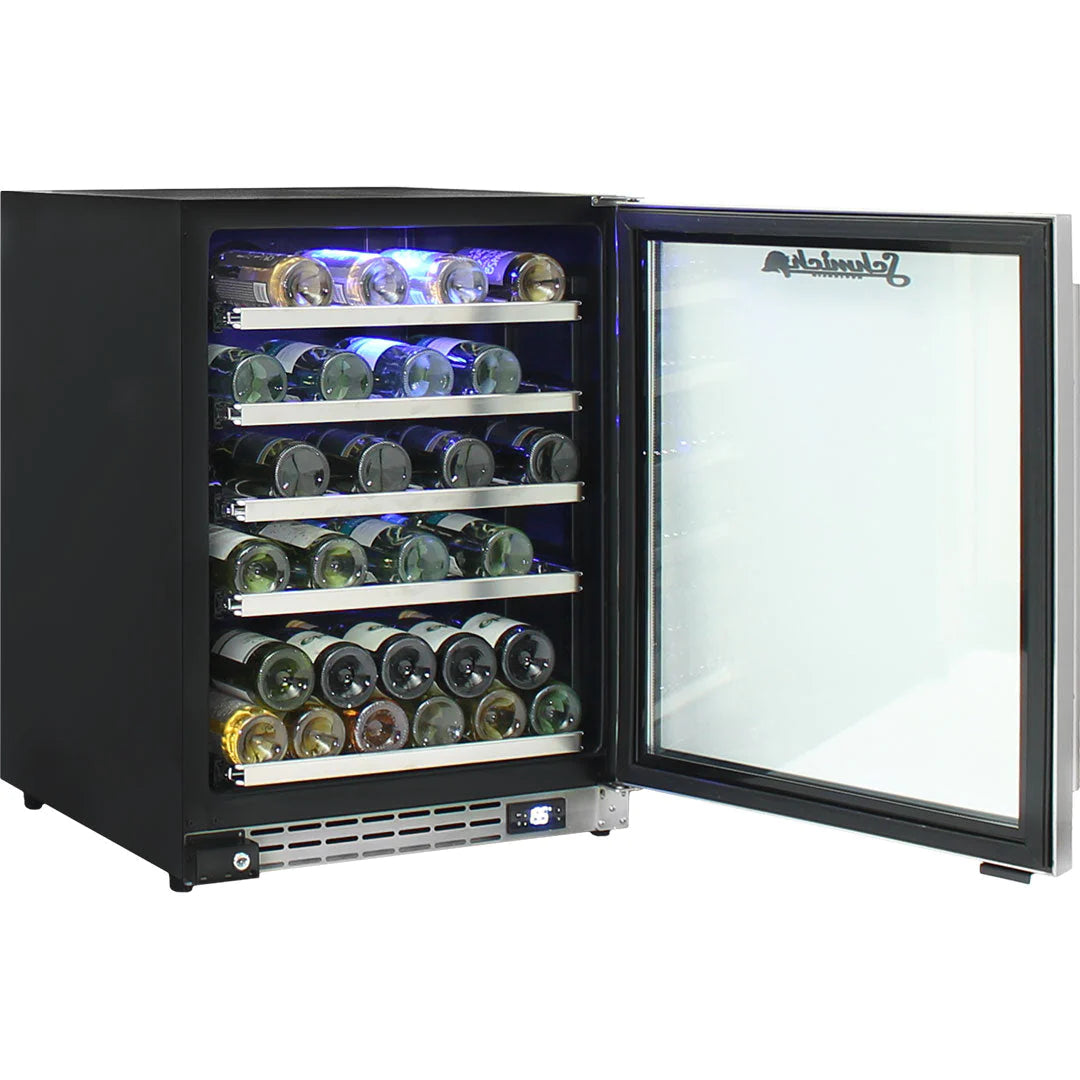 Schmick Under Bench Glass Door Wine Fridge Triple Glazed 132L