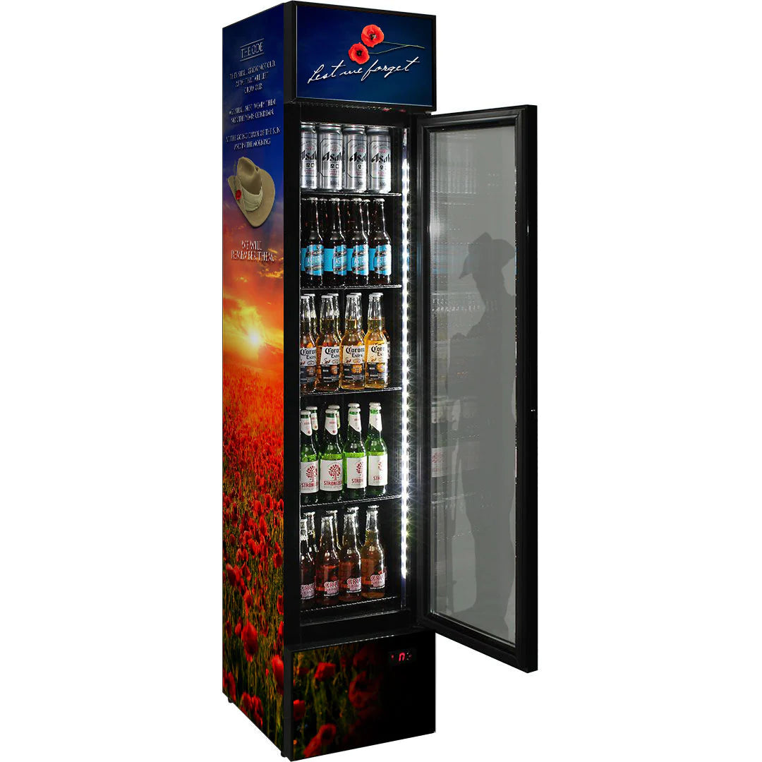 Lest We Forget Upright 144L Bar Fridge