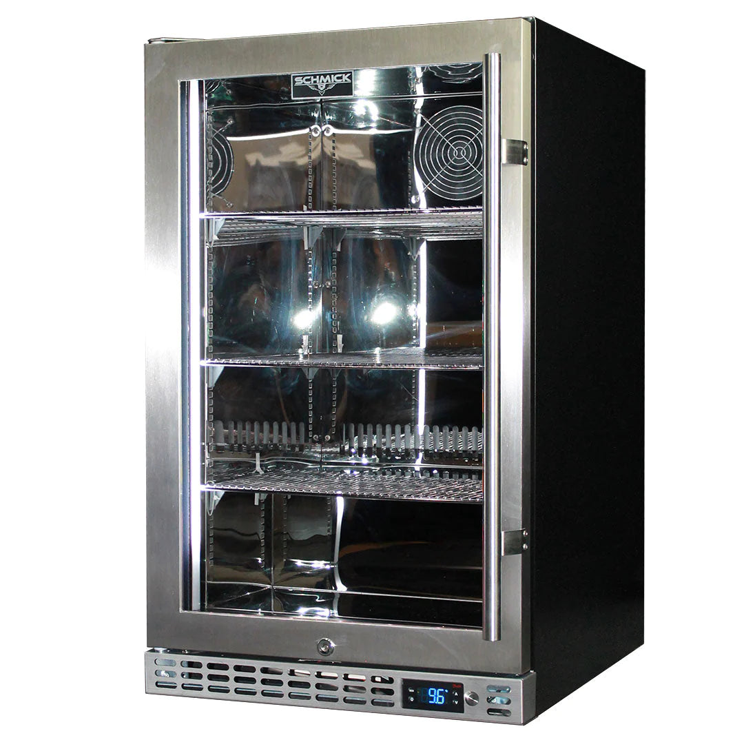 Schmick Stainless Front Venting Glass Door 132L Bar Fridge