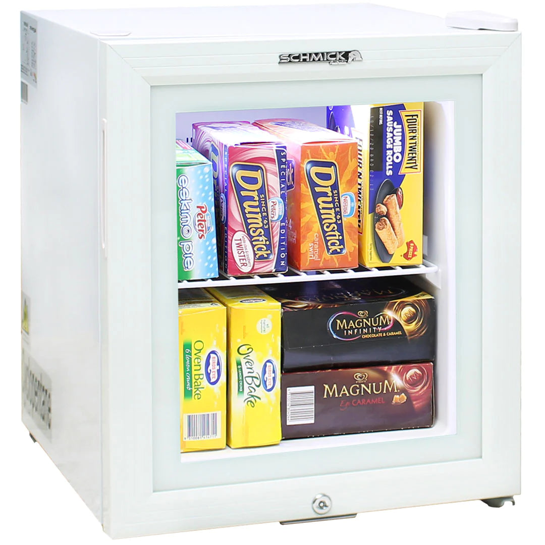 Mini White Glass Door Freezer 36L