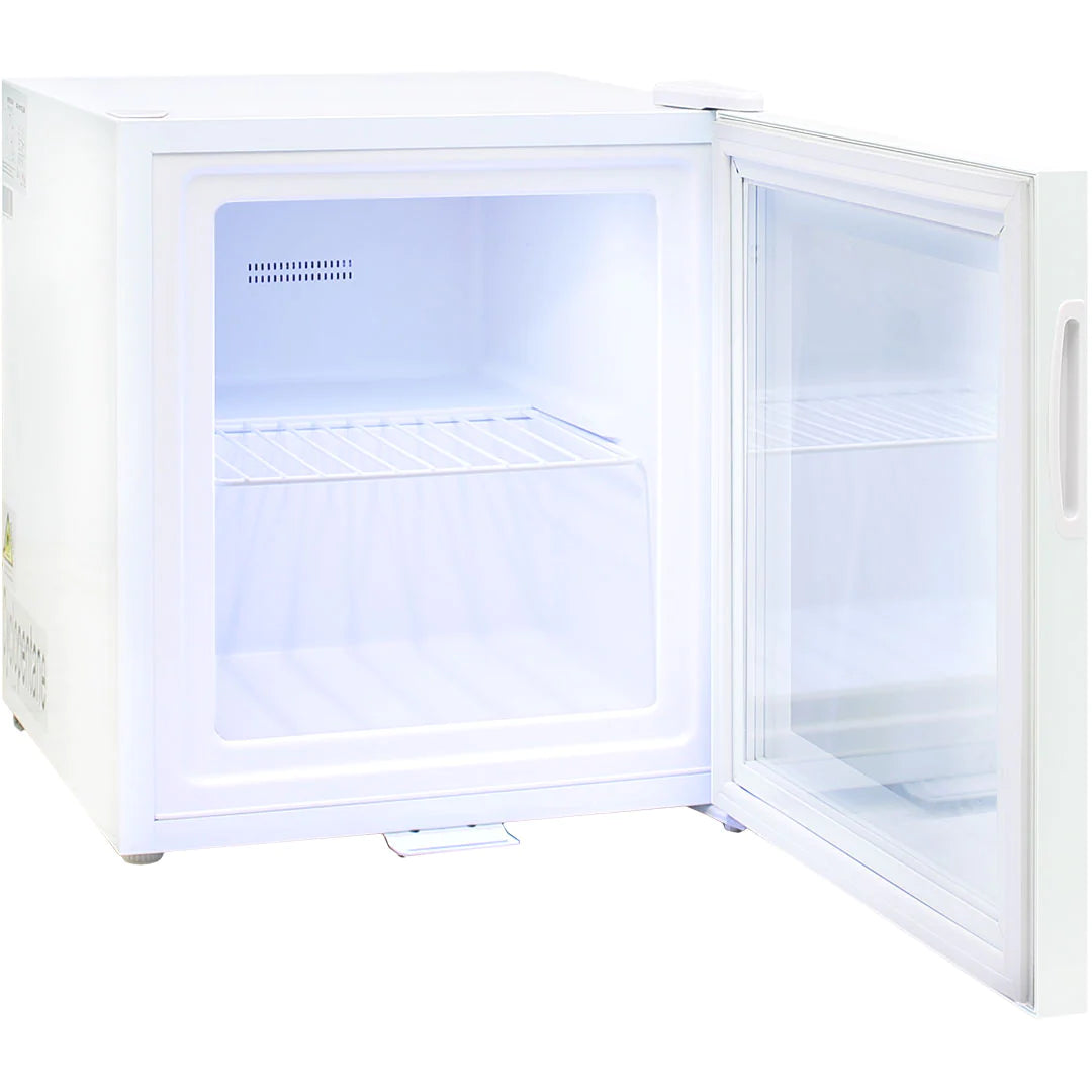 Mini White Glass Door Freezer 36L