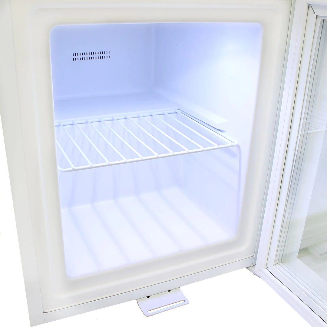 Mini White Glass Door Freezer 36L