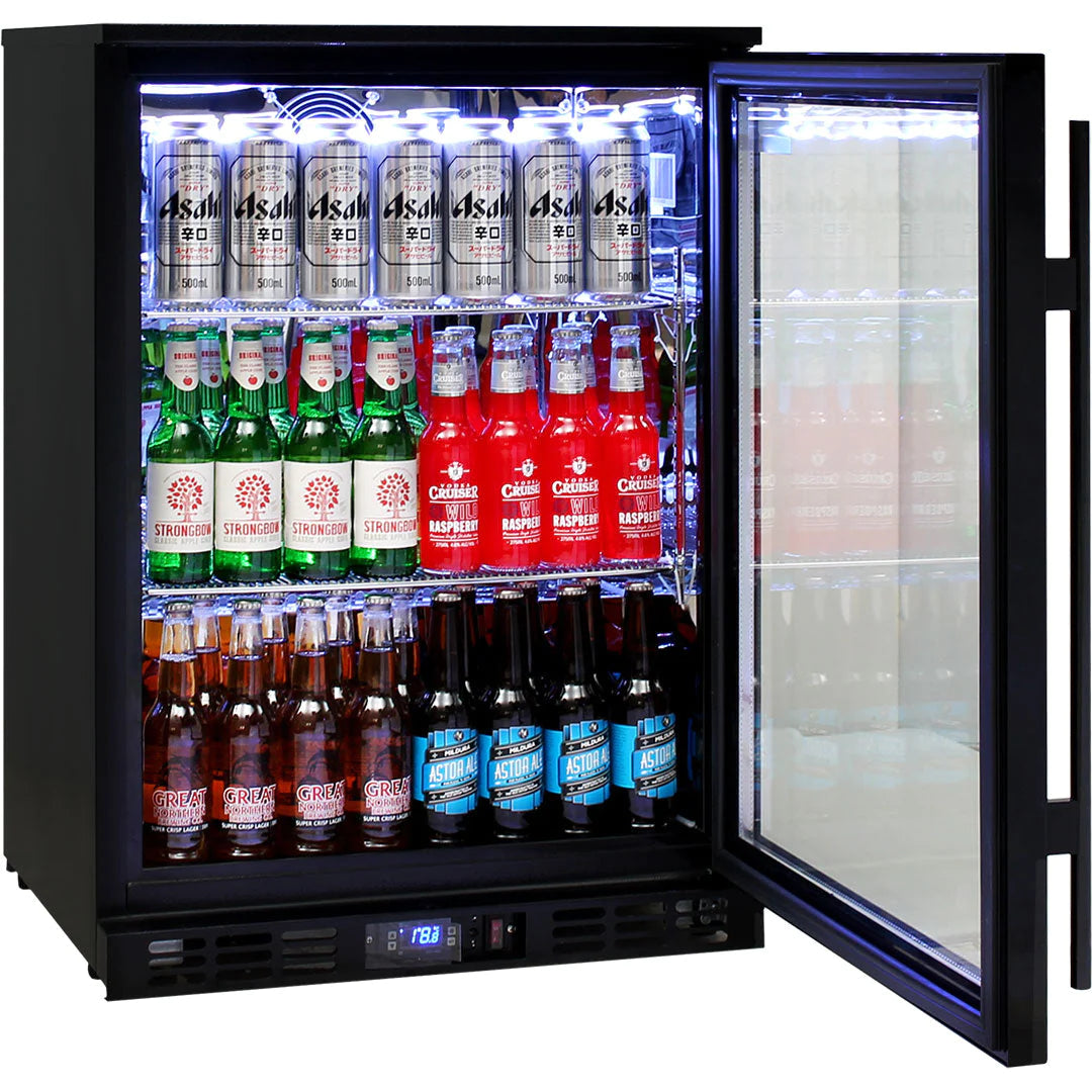 Rhino Night Club Multi Light Colored Black Bar Fridge