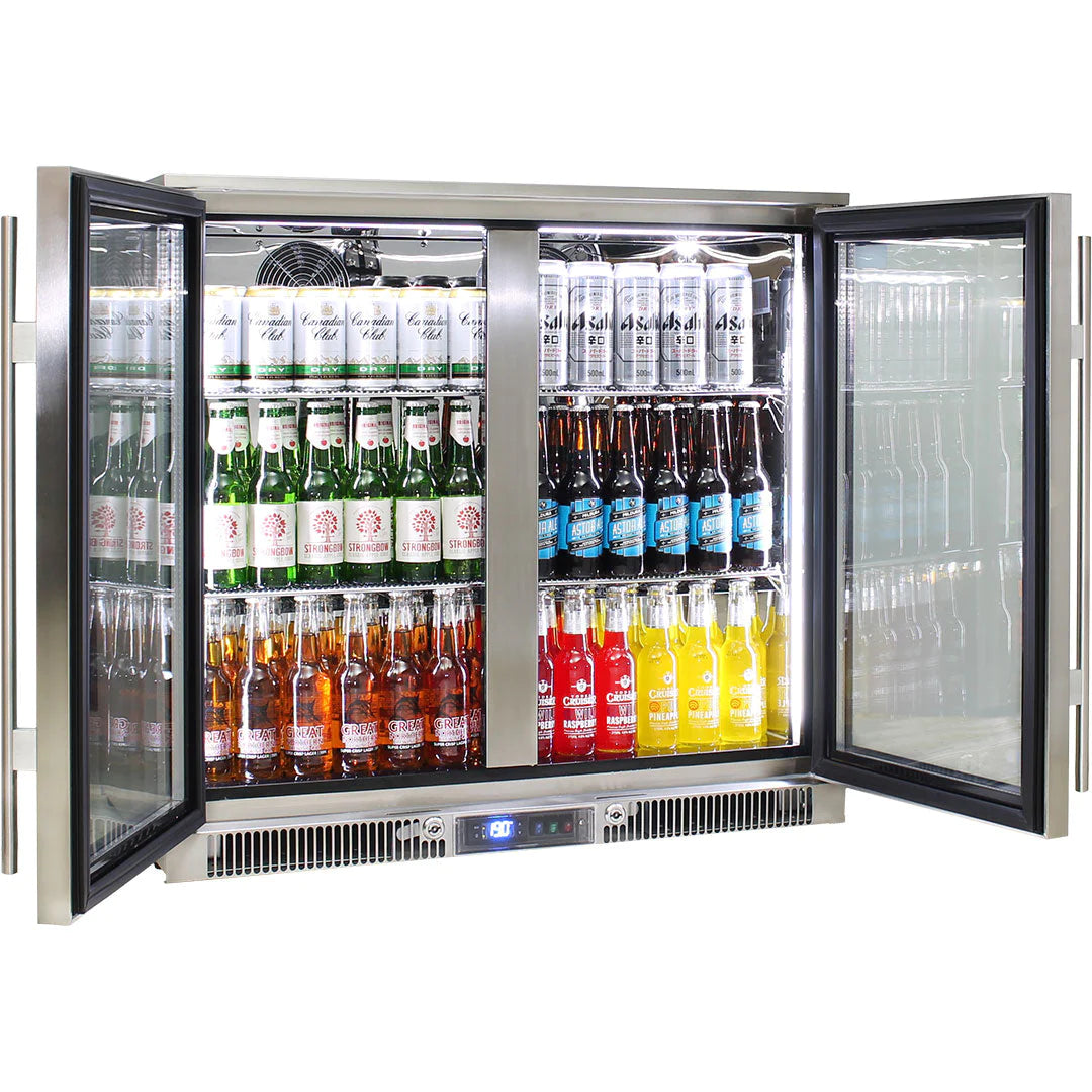 Outdoor Rhino Envy 2 Door 248L Glass Door Bar Fridge