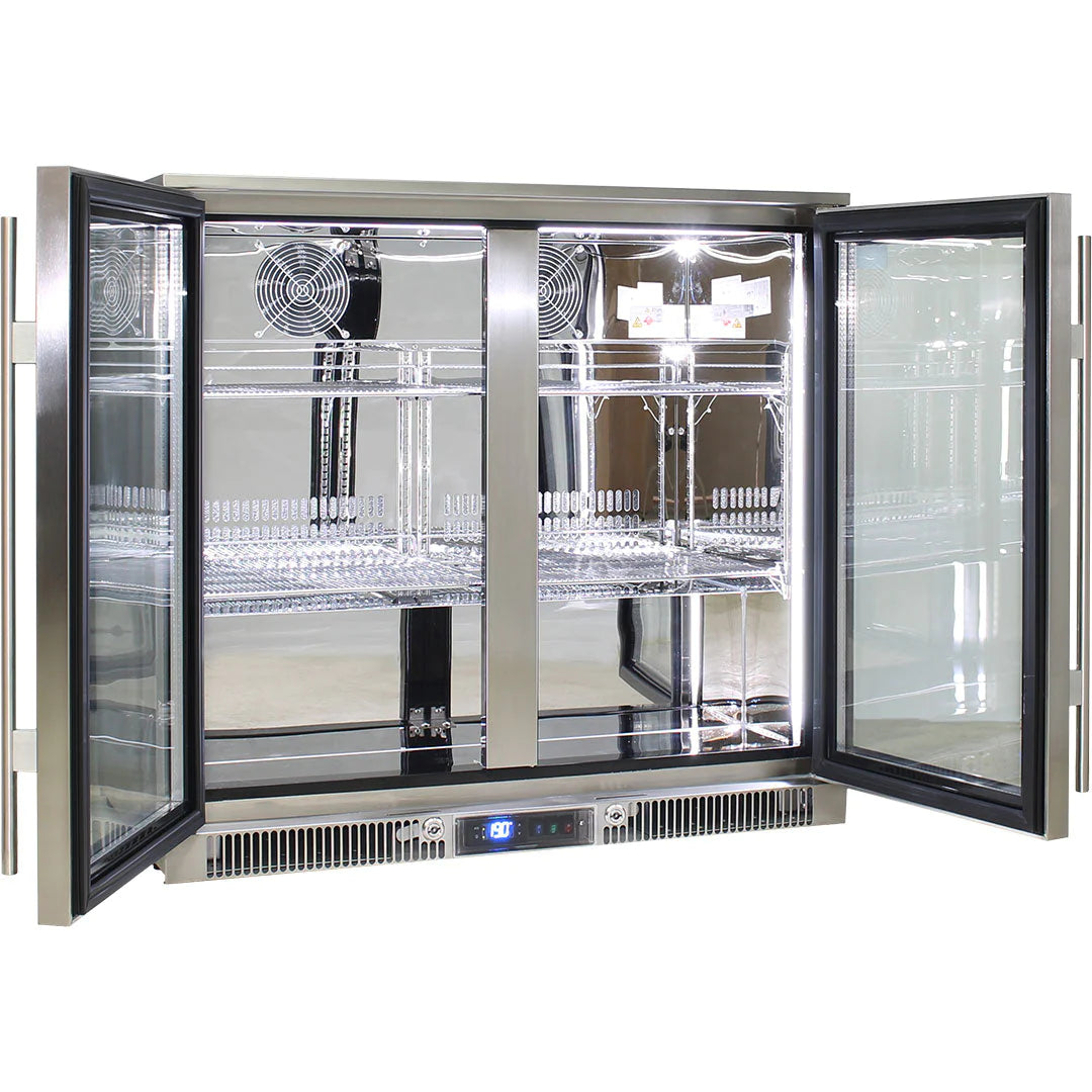 Outdoor Rhino Envy 2 Door 248L Glass Door Bar Fridge