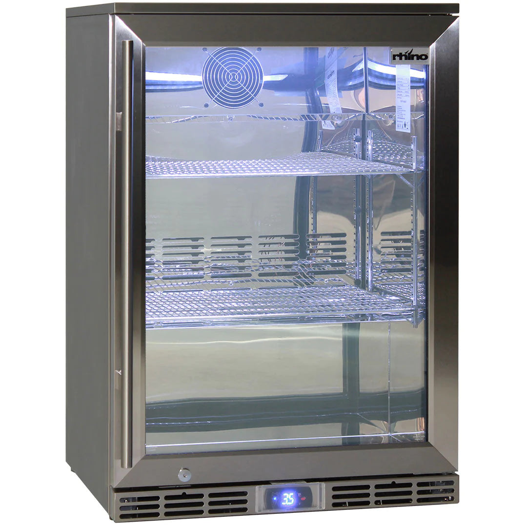 Rhino Alfresco Outdoor Single Door 138L Bar Fridge