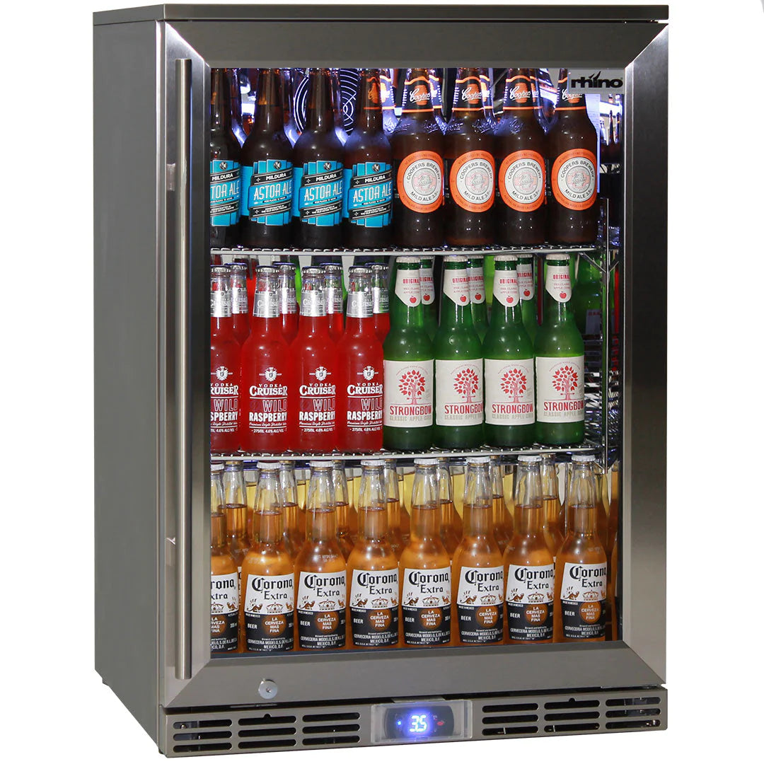 Rhino Alfresco Outdoor Single Door 138L Bar Fridge