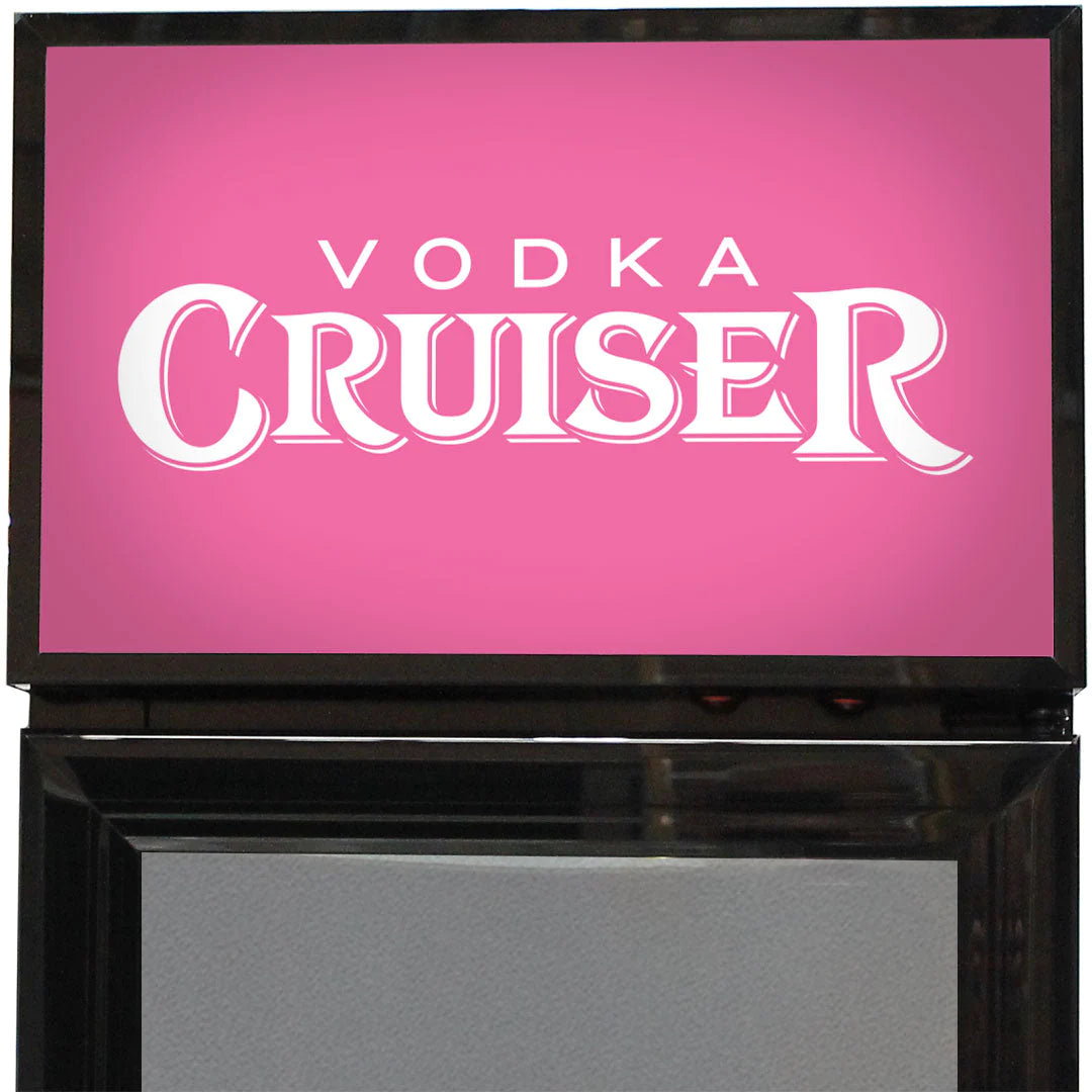 Vodka Cruiser Pink Branded 160L Upright Bar Fridge