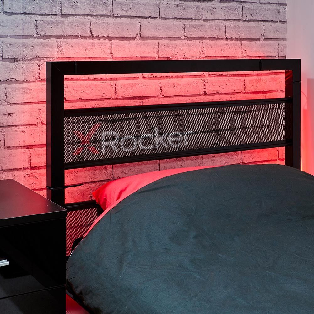 X Rocker Basecamp Single Bed with TV Mount - Black
