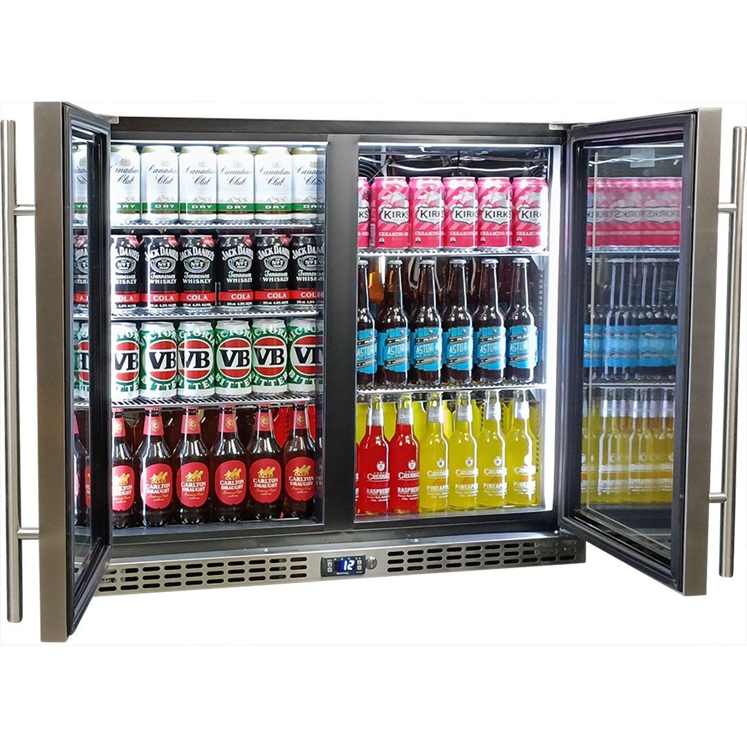 Schmick Twin Door Stainless Steel Bar Fridge