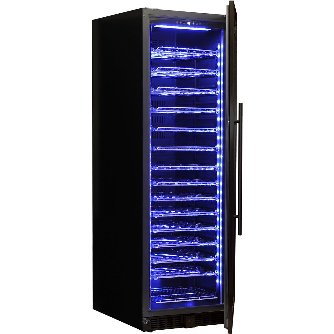 Schmick Upright Glass Door Black Wine Fridge
