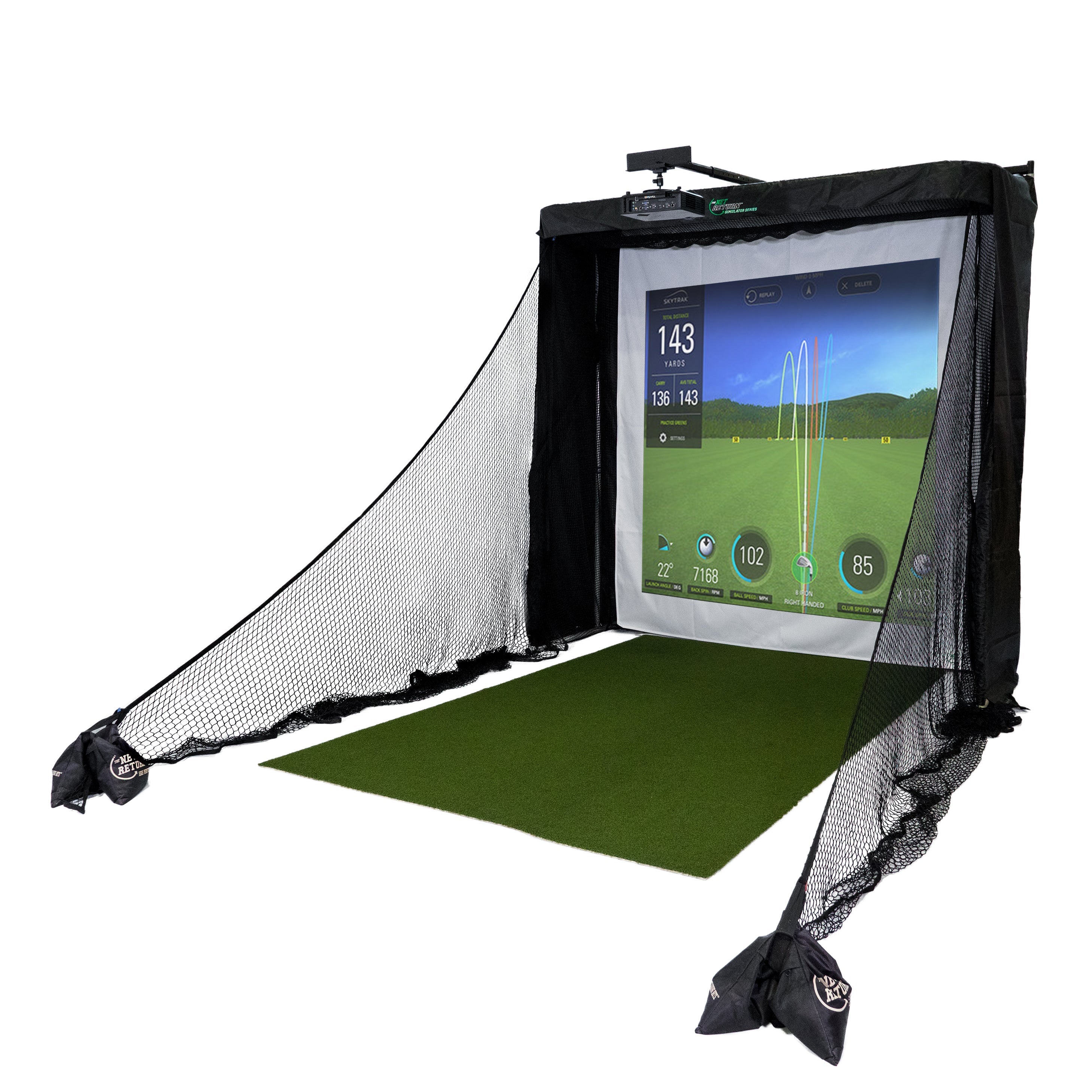 Simulator Series 8 Golf Simulator Bay+ Projector Mount frame kit + Pro ...